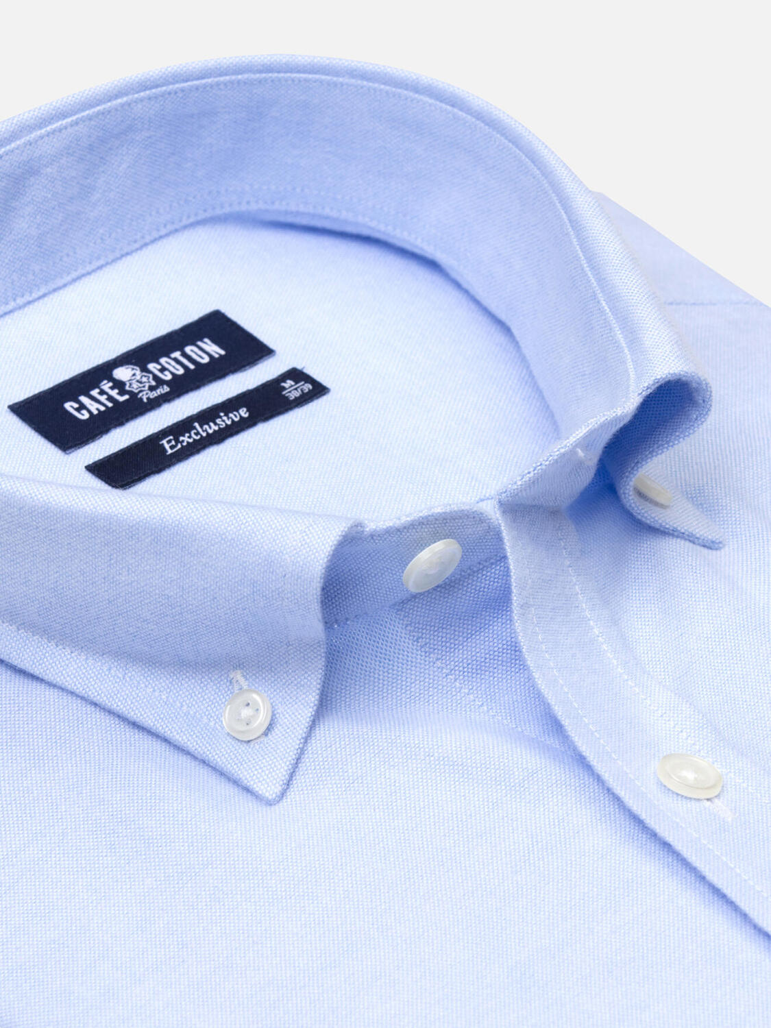 Vils sky brushed oxford shirt - Button-down collar
