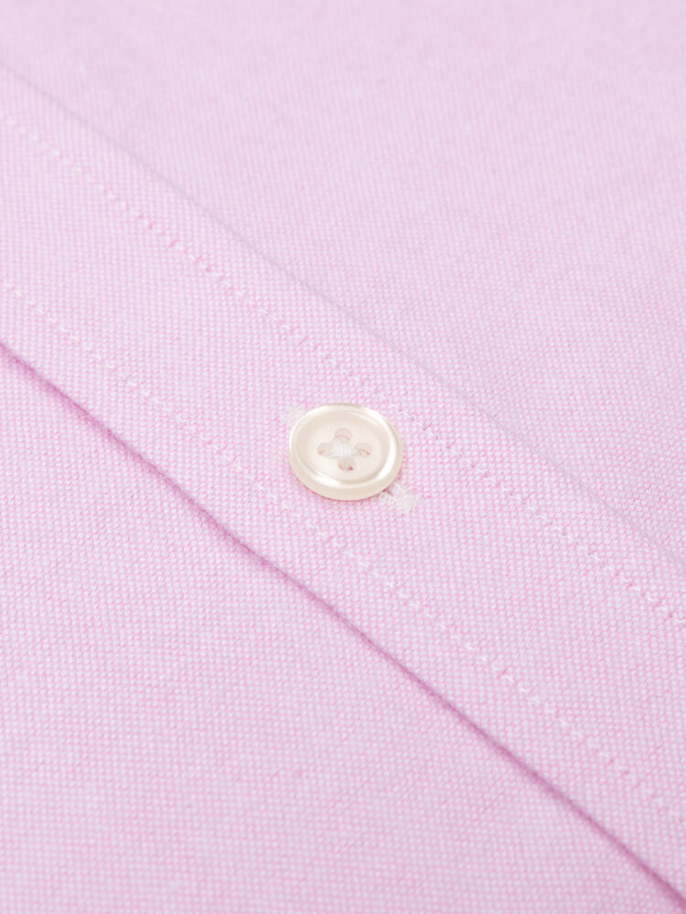 Vils pink brushed oxford shirt - Button-down collar