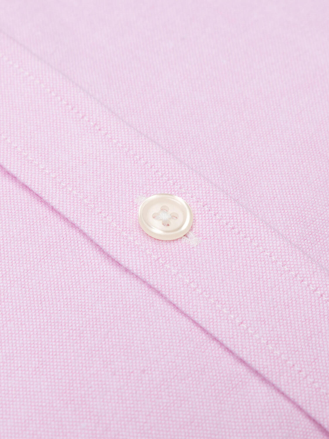 Vils pink brushed oxford shirt - Button-down collar