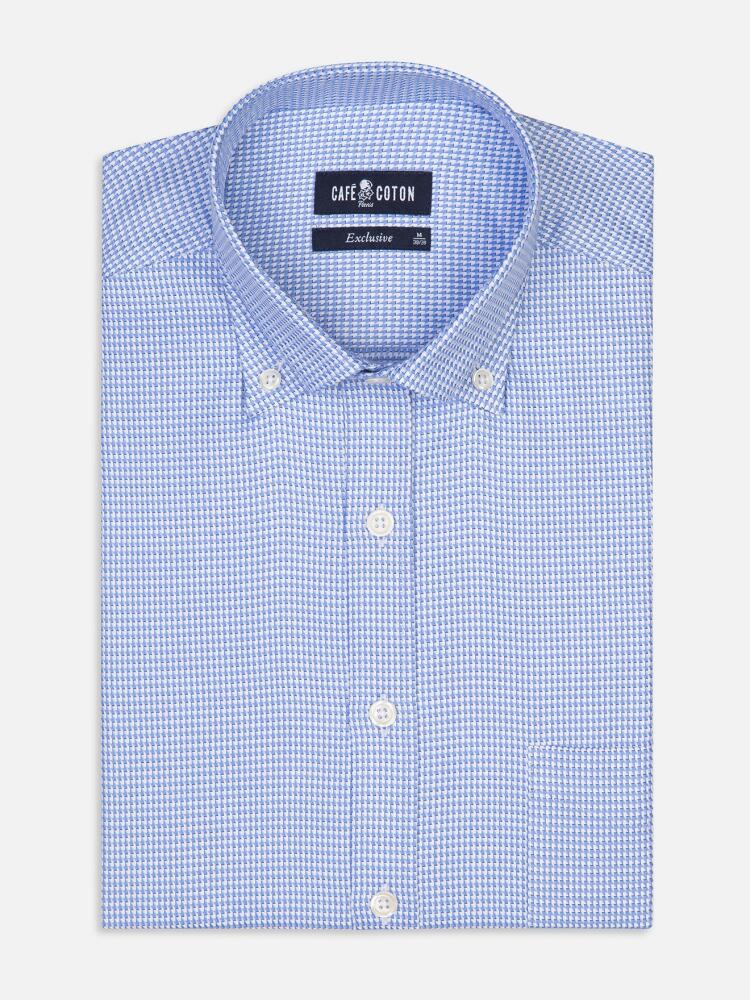 Willy Hemd aus himmelblauem Twill - Button-Down Hemden