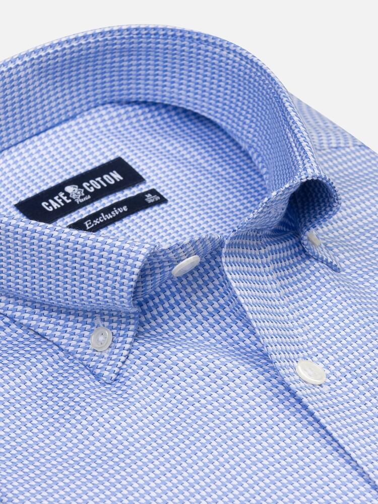 Willy Hemd aus himmelblauem Twill - Button-Down Hemden