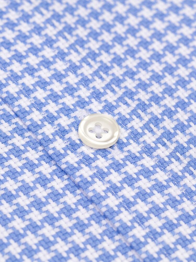 Chemise Zack en natté ciel - Col Boutonné