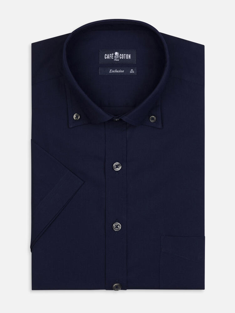 Kurzarmhemd Alban marine - Button down kragen