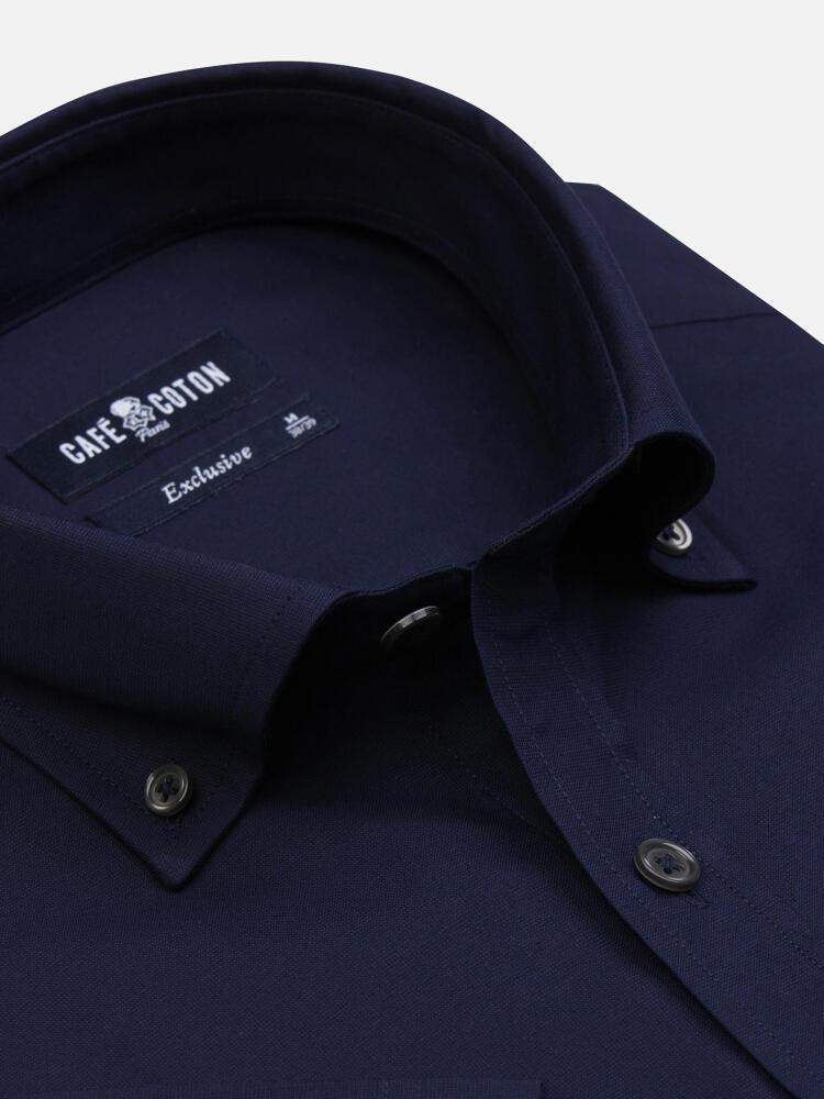 Buton down collar Alban shortsleeves shirt - Navy