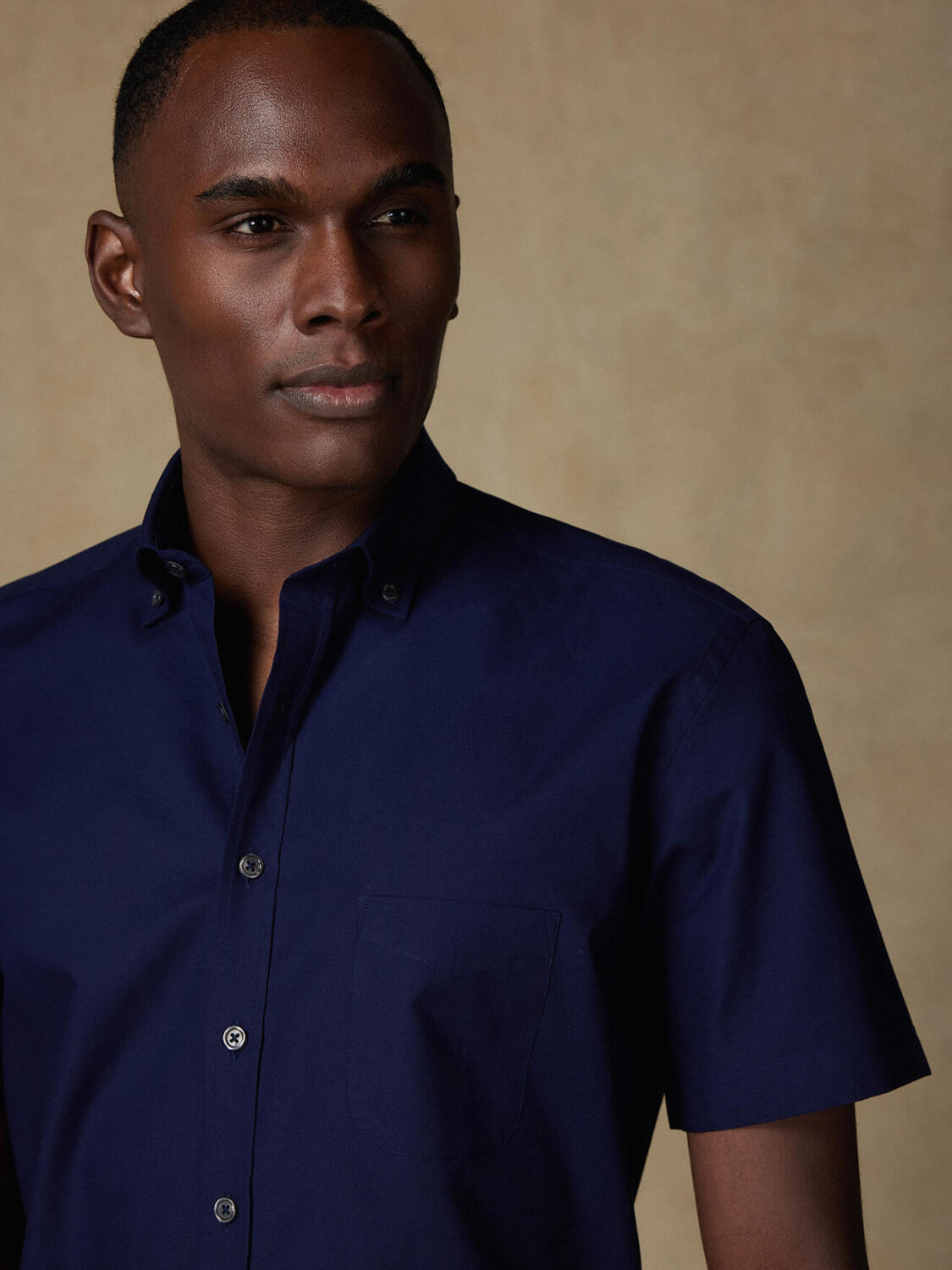 Alban marineblauw overhemd - Button-down kraag