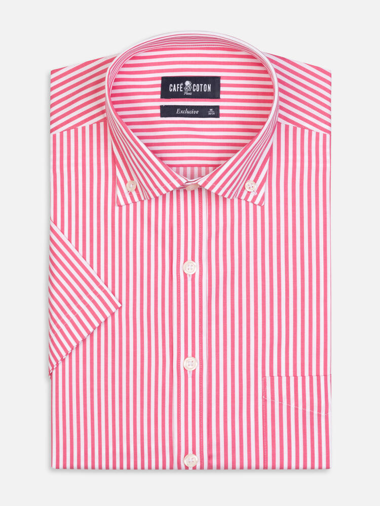 Camisa Barry de rayas rosa fucsia - Con botonos