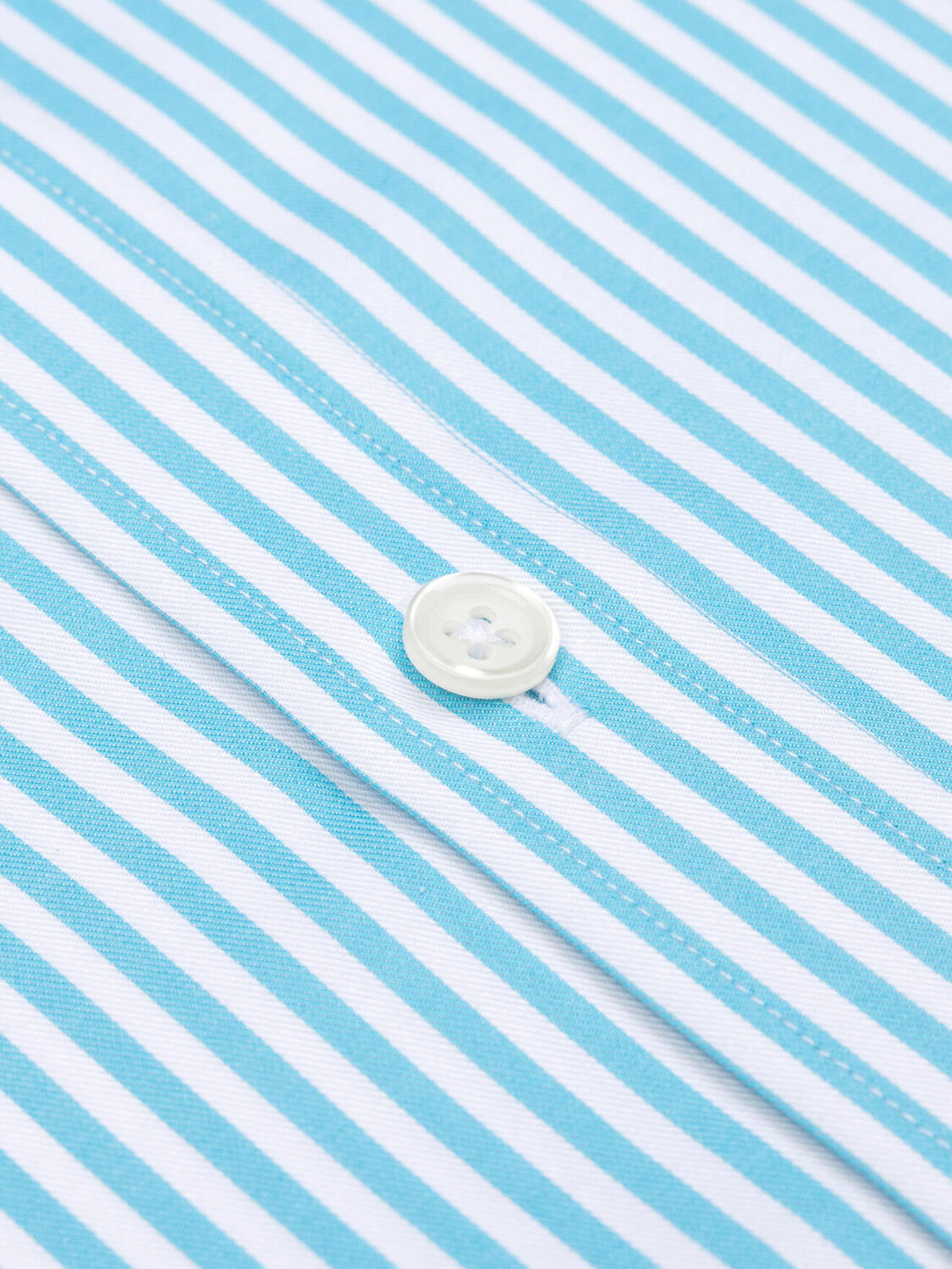 Barry turkoois gestreept overhemd - Button-down kraag