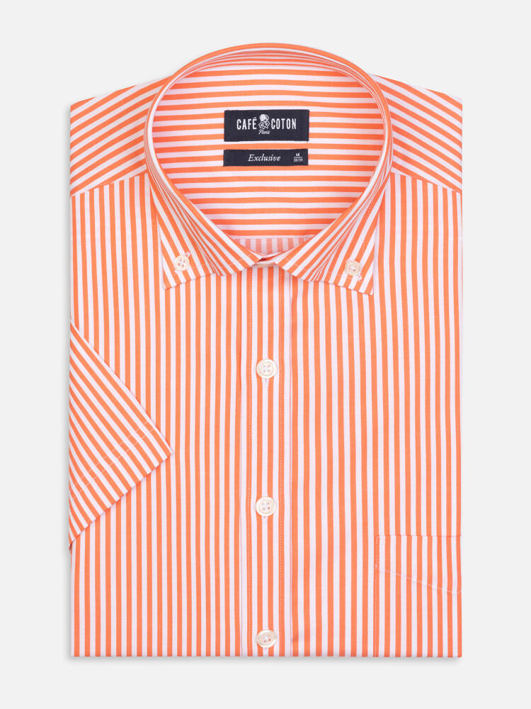 Camisa Barry de rayas naranja - Con botonos