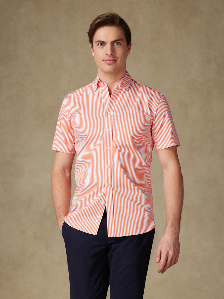 Camisa Barry de rayas naranja - Con botonos