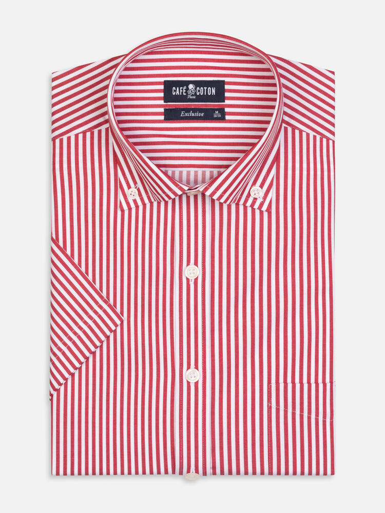 Camisa Barry de rayas rojas - Con botonos