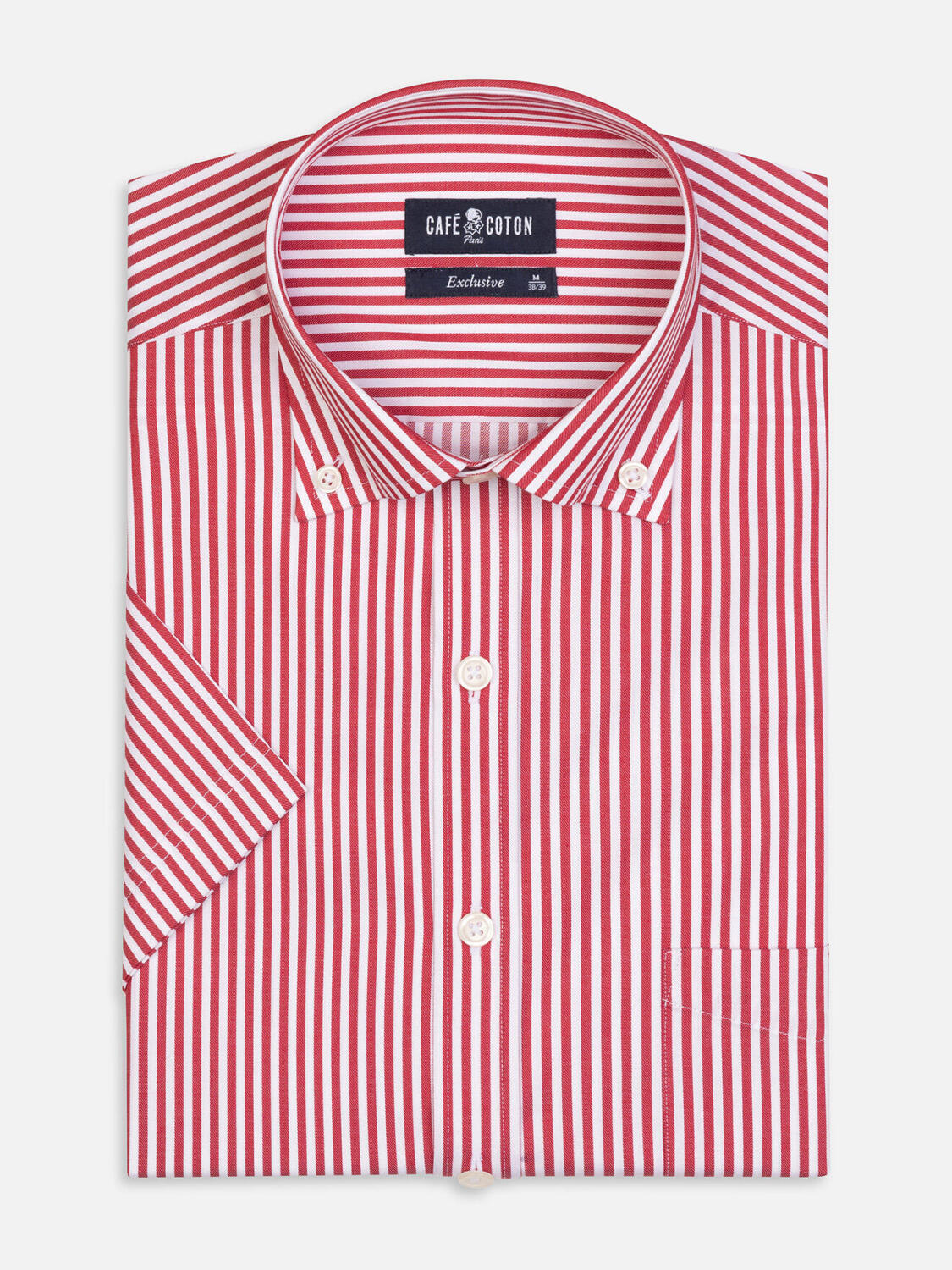 Camisa Barry de rayas rojas - Con botonos