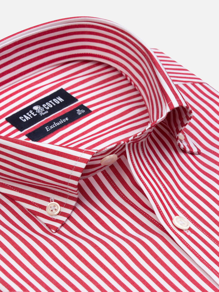 Camisa Barry de rayas rojas - Con botonos