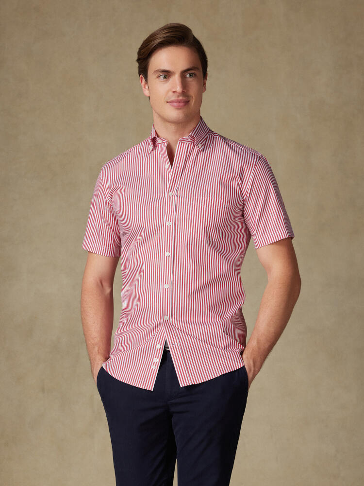 Camisa Barry de rayas rojas - Con botonos