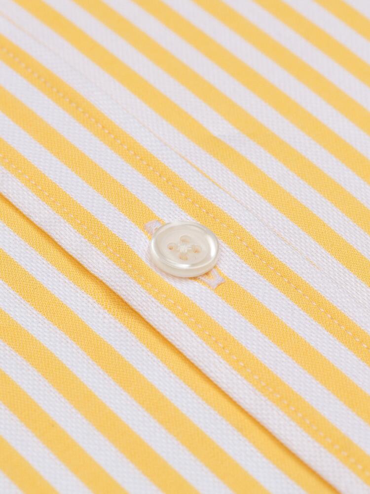 Benjy yellow stripe short sleeves shirt  - Buttoned collar