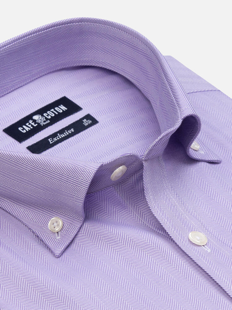 Parma Visgraat Overhemd - Button-down kraag