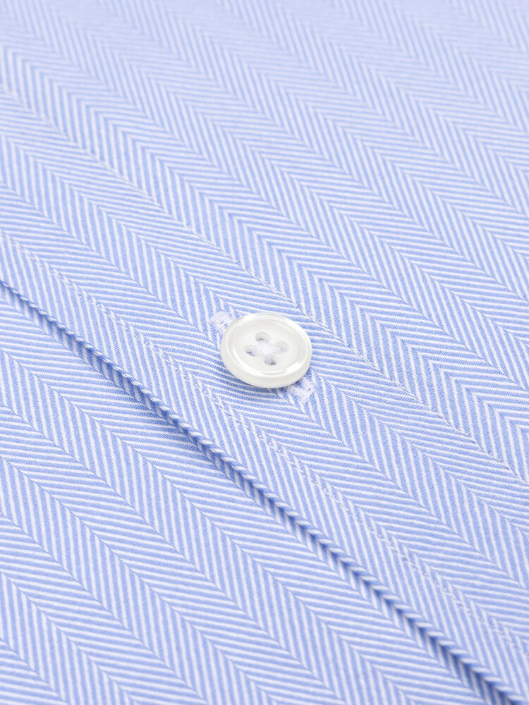 Hemels Overhemd Visgraat  - Button-down kraag