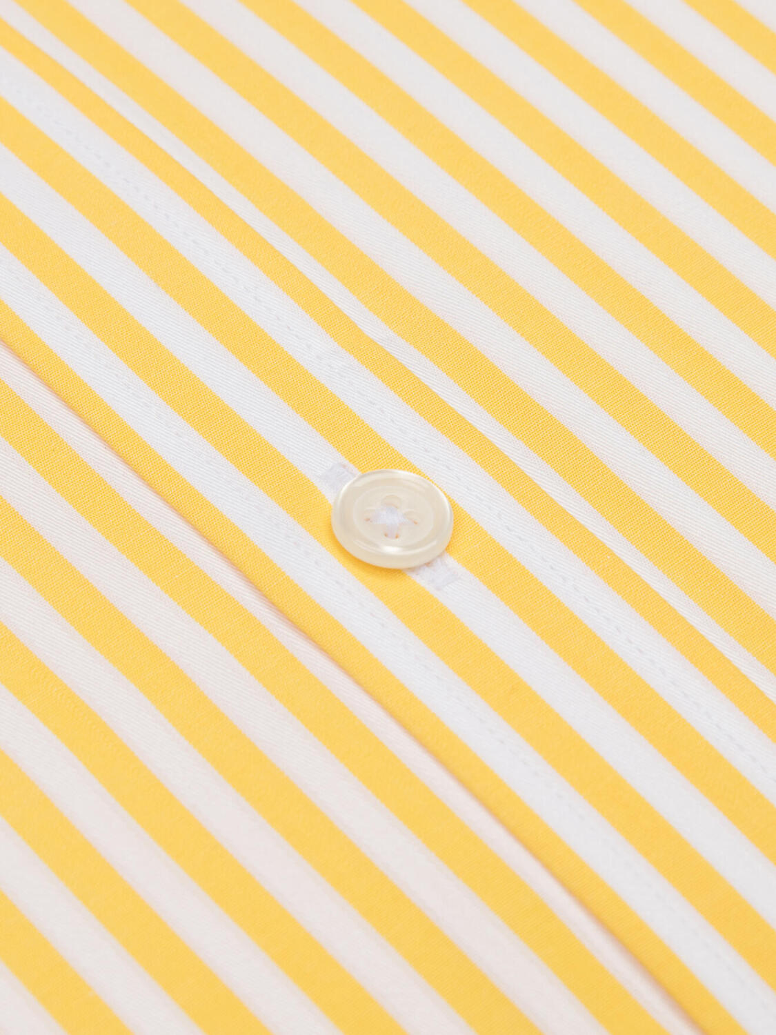 Camicia a maniche corte Chris a righe gialle - Colletto button-down