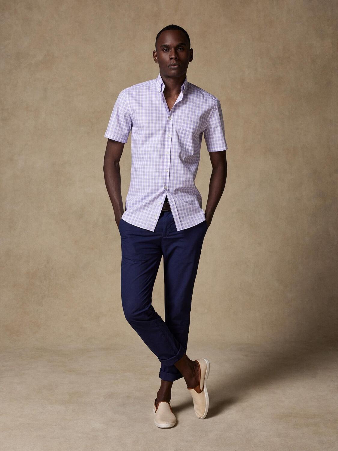 Camicia a maniche corte Curtis parma check - Collo button down