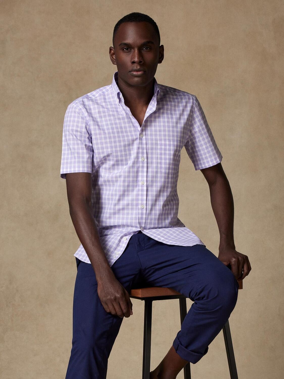 Camicia a maniche corte Curtis parma check - Collo button down