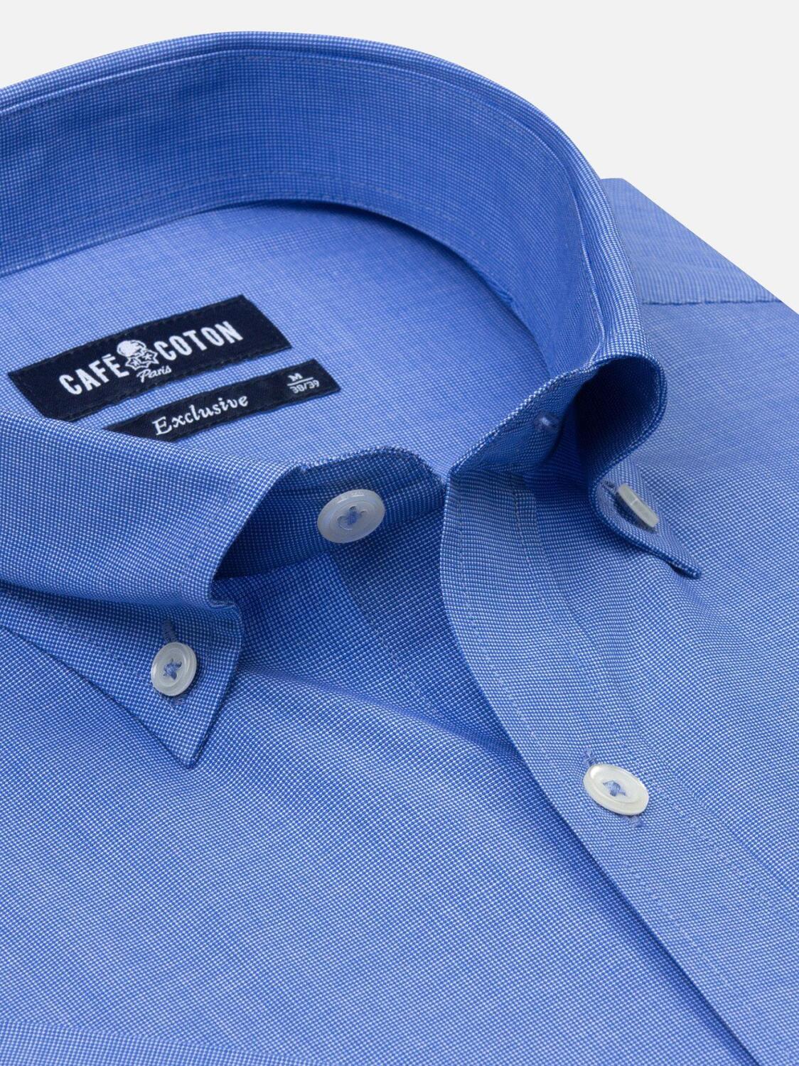 Chemise Daria en popeline ciel - Manches Courtes