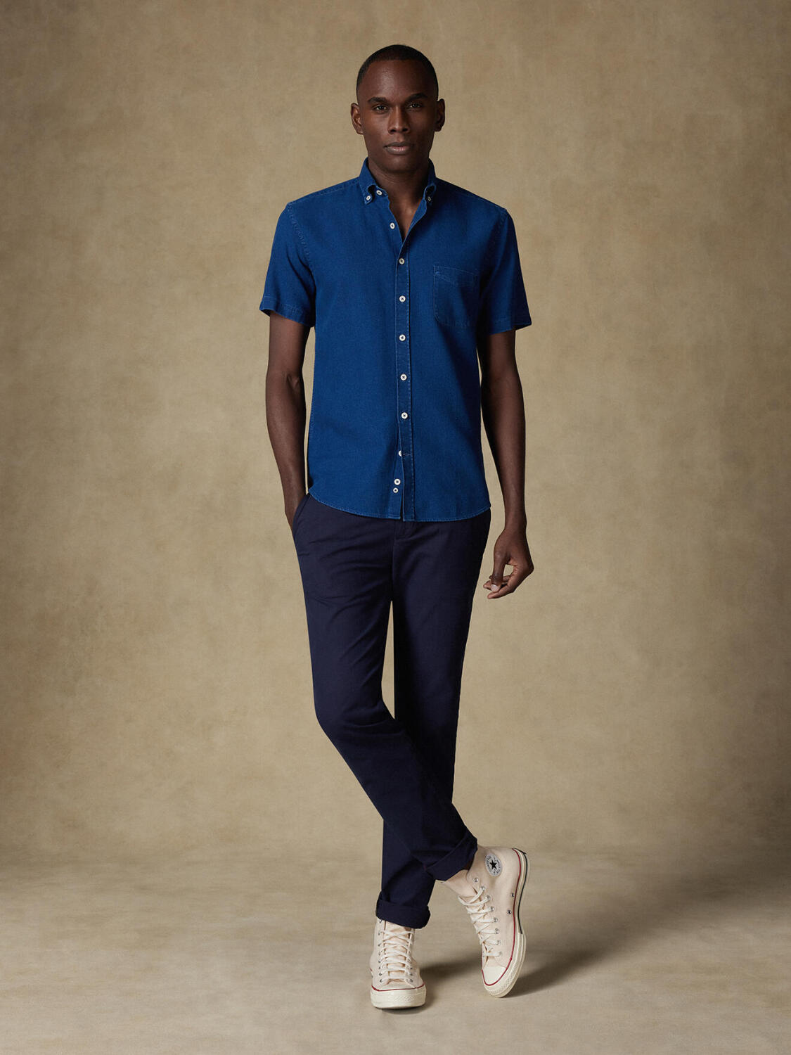 Erwin denim overhemd - Button-down kraag