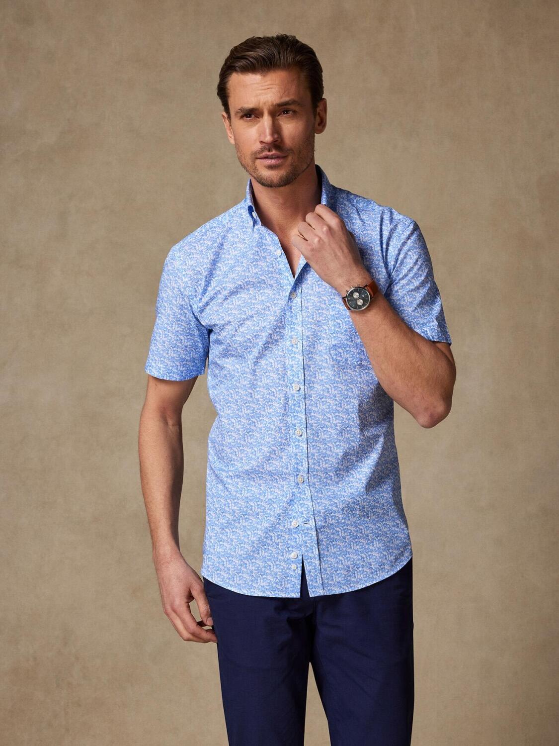 Harold overhemd met korte mouwen met print - Button down kraag