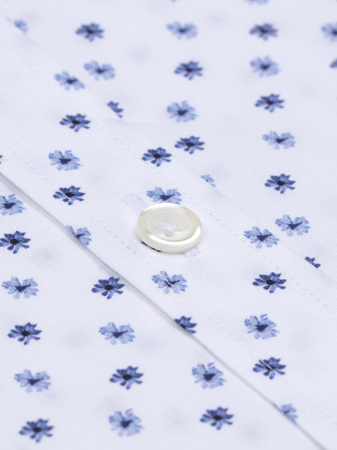 Chemise à manches courtes Jasper à imprimé floral  - Col Boutonné