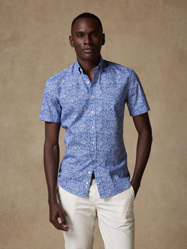 Chemise à manches courtes Julius à imprimé floral - Col Boutonné