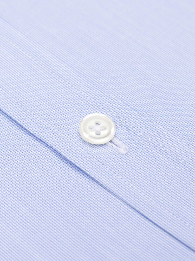 Kurzarmhemd  mit tausend Streifen himmelblau - Buttondown Kragen