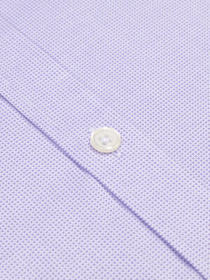 Korbgeflecht Kurzarmhemd flieder   - Button down Kragen