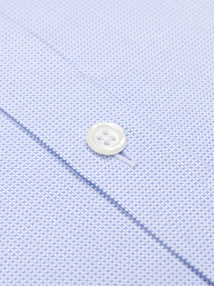 Hemels gevlochten overhemd - Button-down kraag