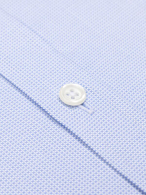 Hellblaues NattéKurzarmhemd - Button down Kragen