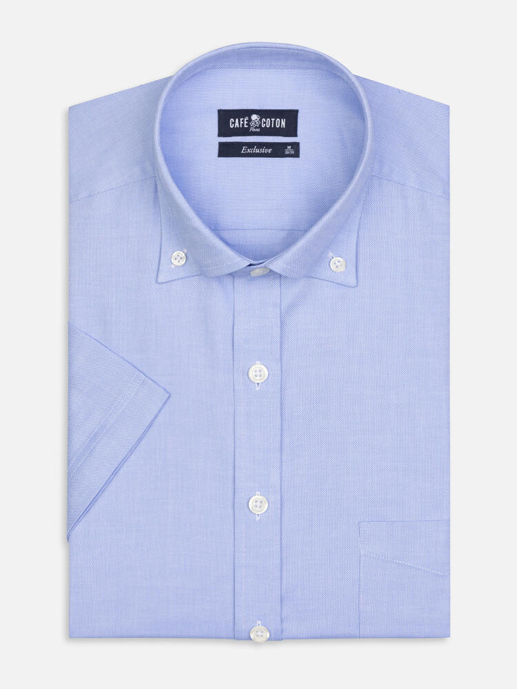 OxfordKurzarmhemd  himmelblau - Buttondown Kragen