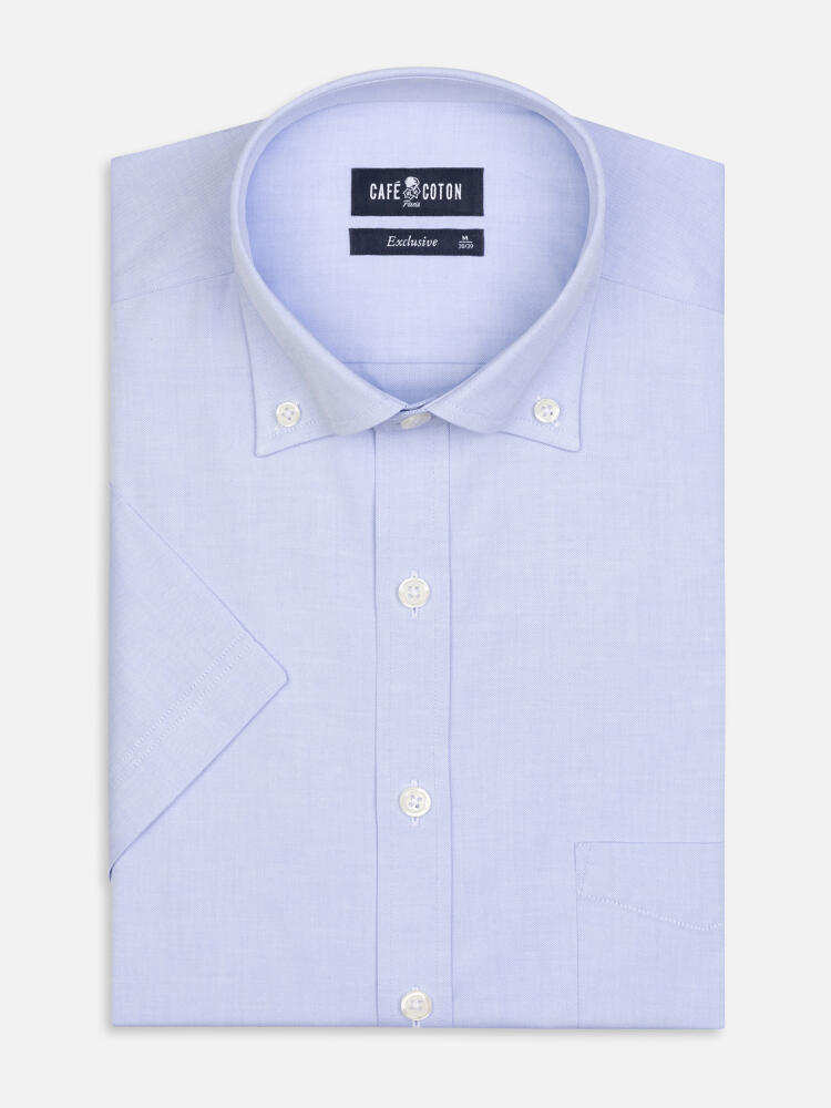 Hemels pin point overhemd  - Button-down kraag