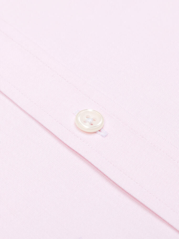 Pink pin point short sleeves shirt - Button down collar