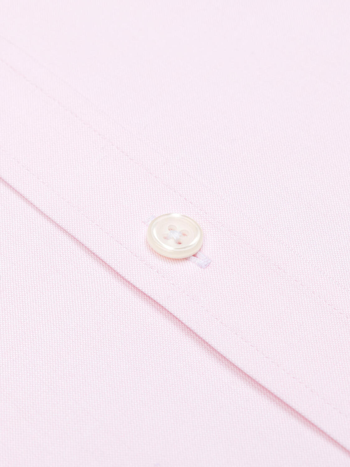 Camicia a maniche corte in pinpoint rosa - Colletto button-down