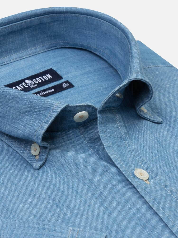 Denim ring-ring shirt - Short sleeves