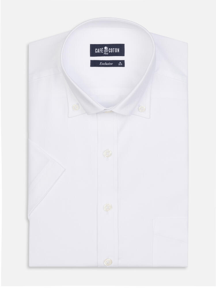 Wit twill overhemd - Button-down kraag