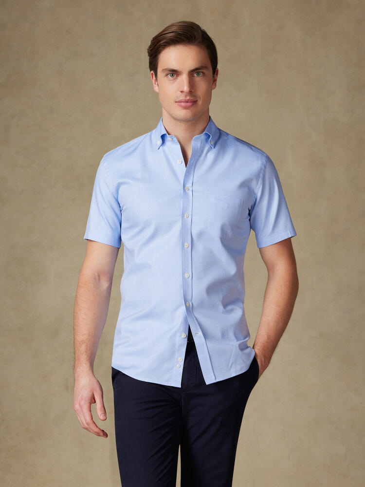 Camisa manga corta Sky twill - Cuello Abotonado