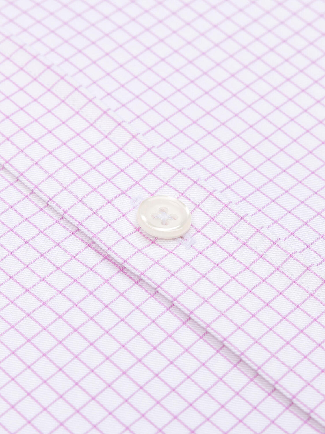 Warren-Kurzarmhemd mit rosa Karos - Button down kragen