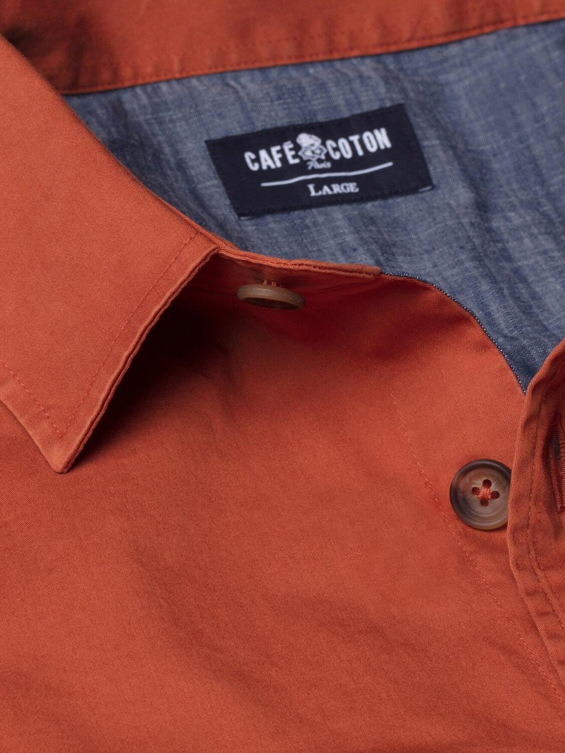 Surchemise en gabardine de coton ocre