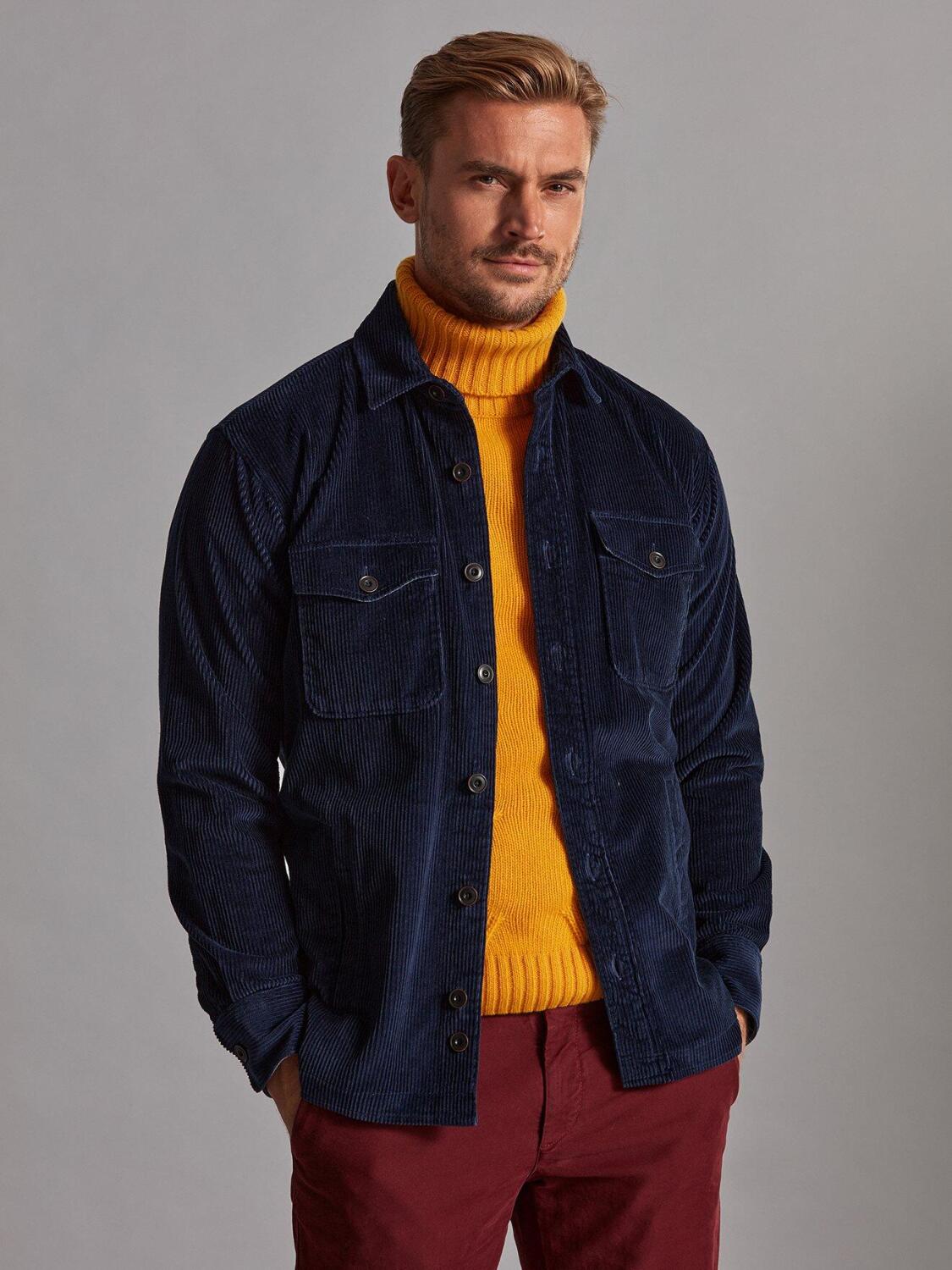 Surchemise en velours marine