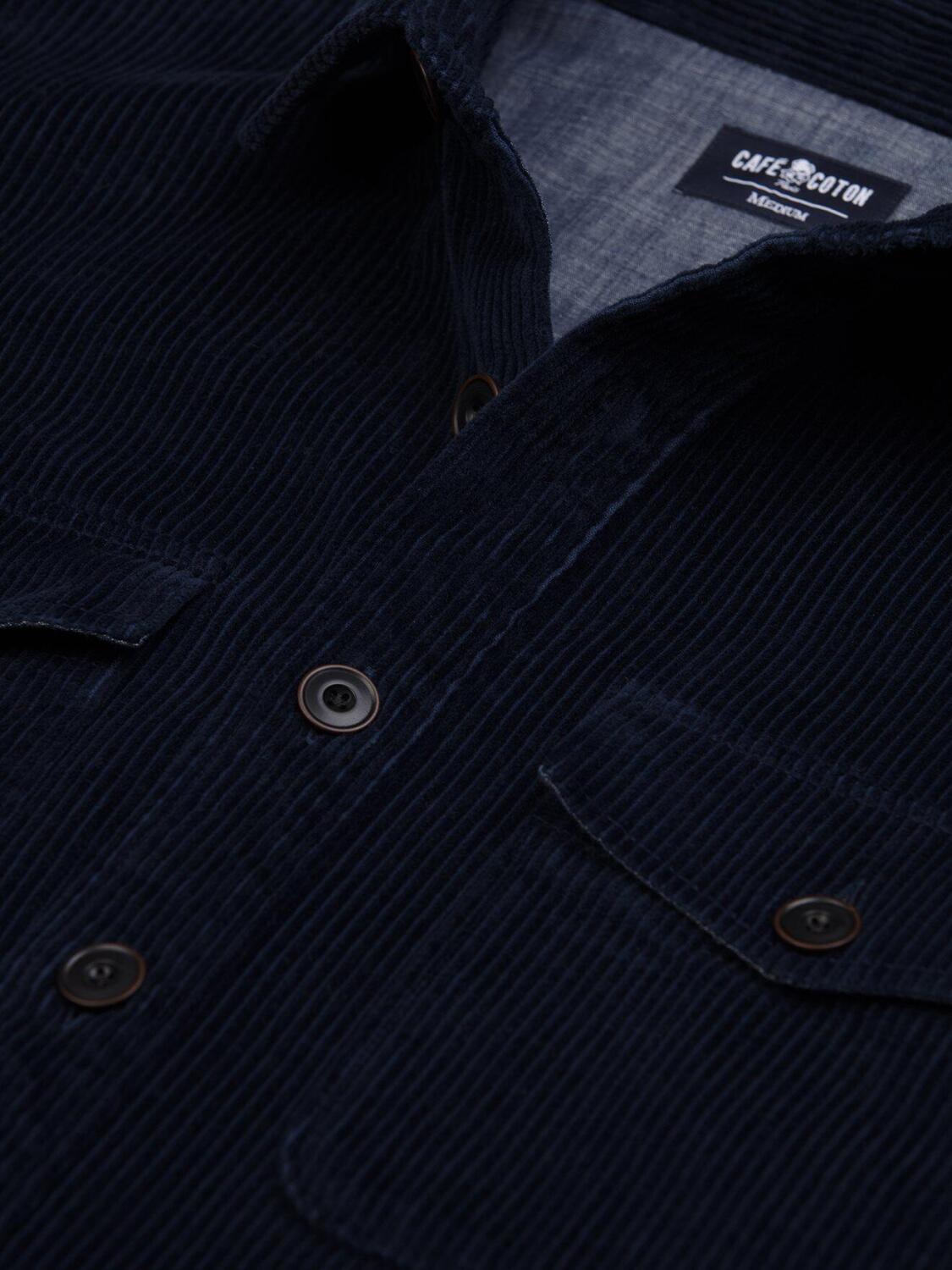 Surchemise en velours marine