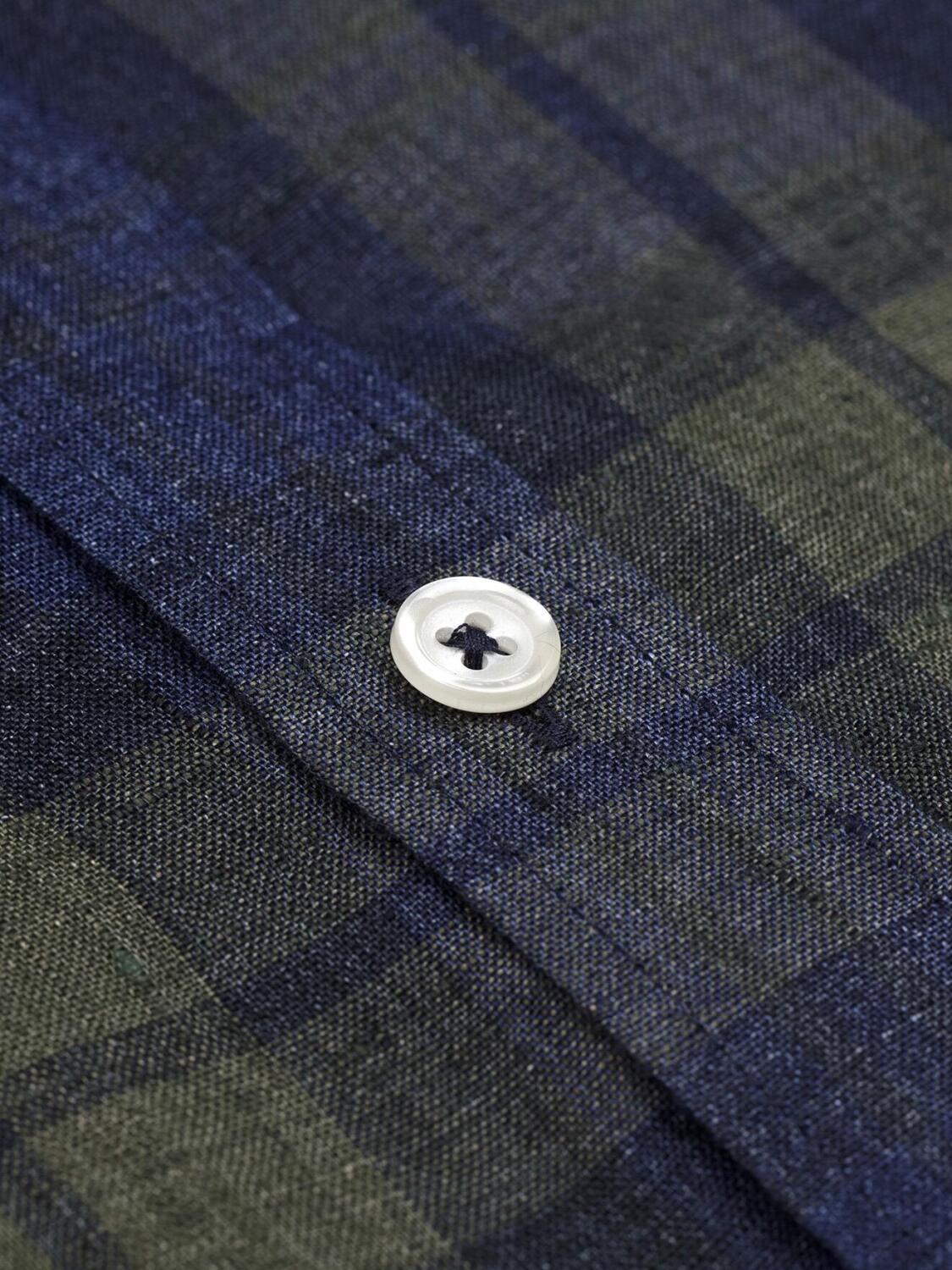 Camicia Archie in lino color kaki