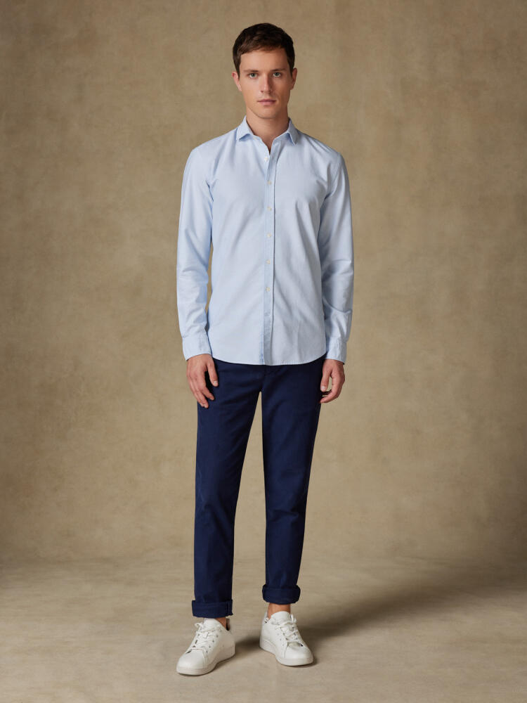 Sky washed organic oxford shirt