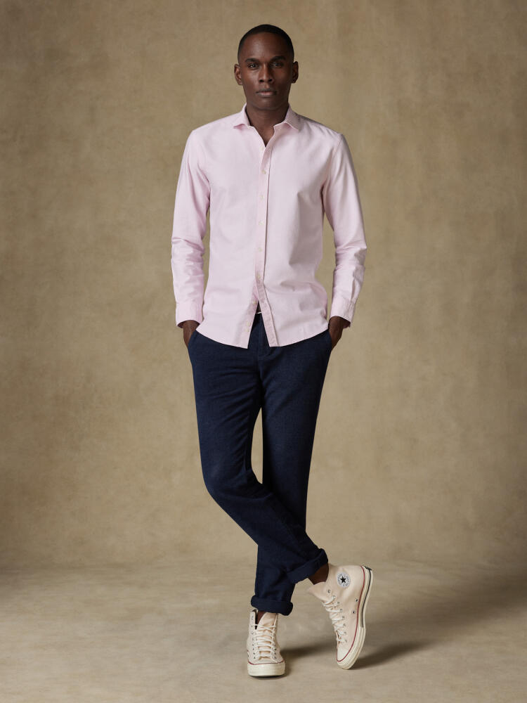 Camicia oxford organica lavata rosa