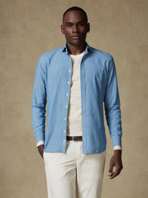 Camicia in chambray Azzurro