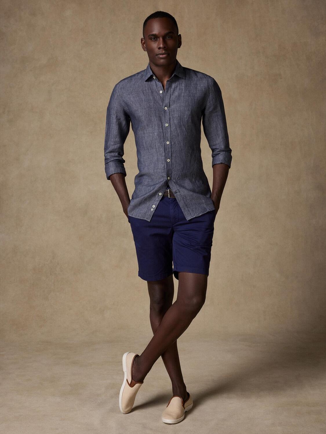 Camicia Cody in lino carbone