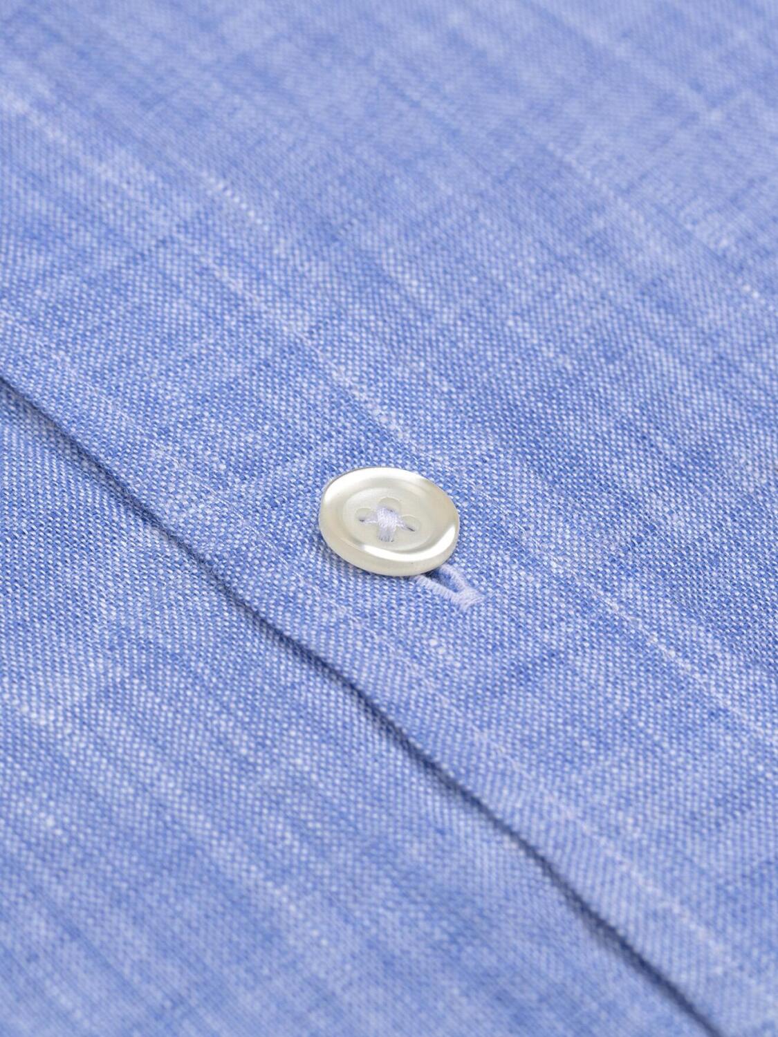 Camisa Cody de lino celeste