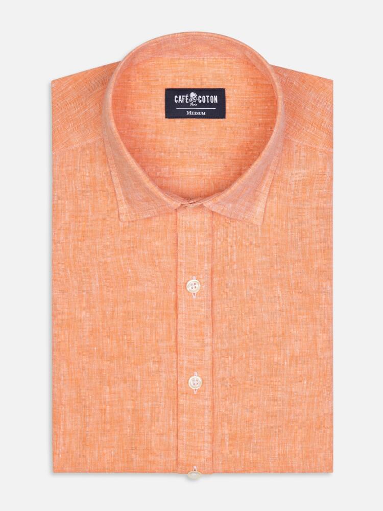 Chemise Cody en lin orange